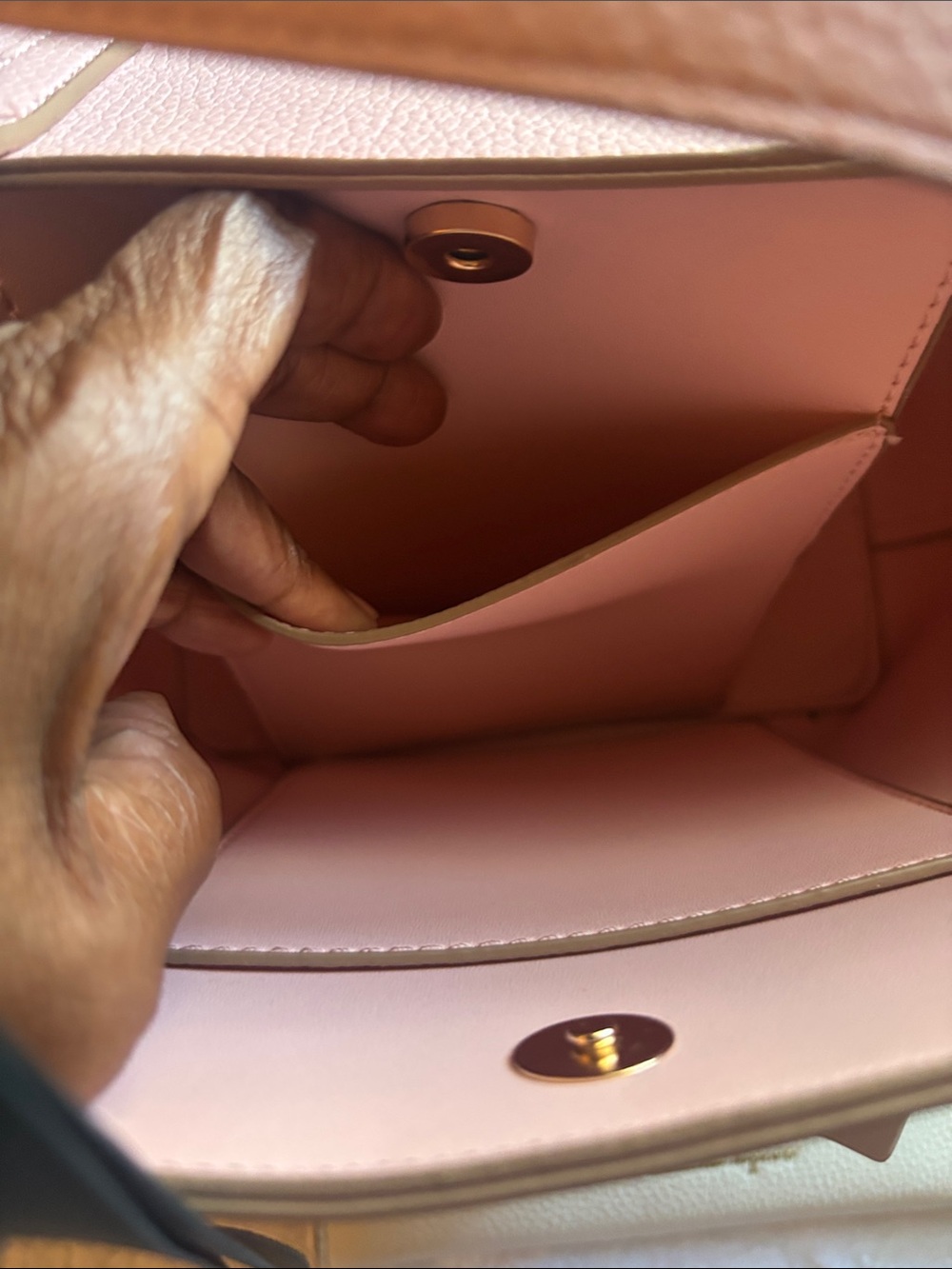 Nanette Lepore Pink Tote with Cream Zip Wallet - Picture 3 of 6